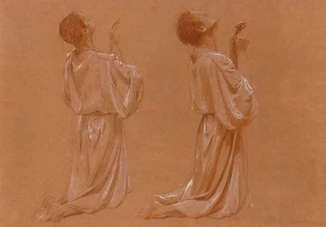 Two Studies of a Kneeling Man